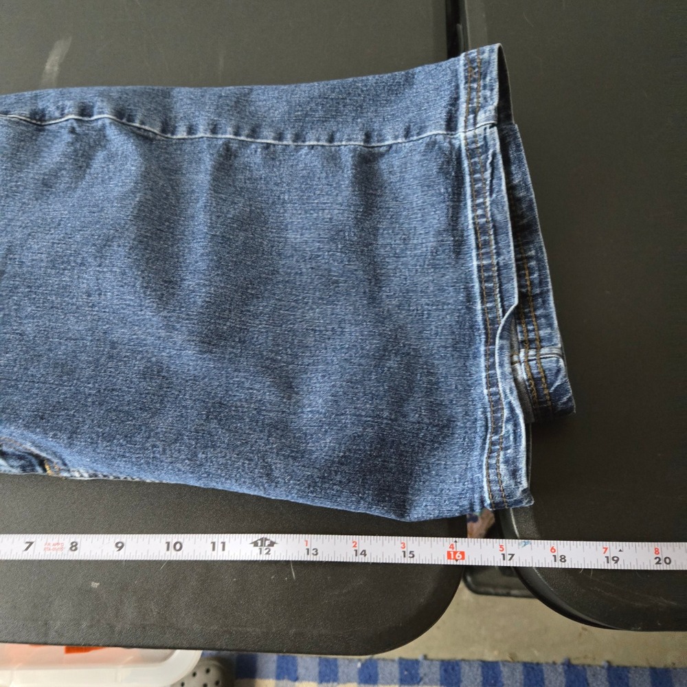 Lee Riders Womens Midrise Denim Blue Jean Skort 14M Skirt Casual Summer Dark - Picture 9 of 10